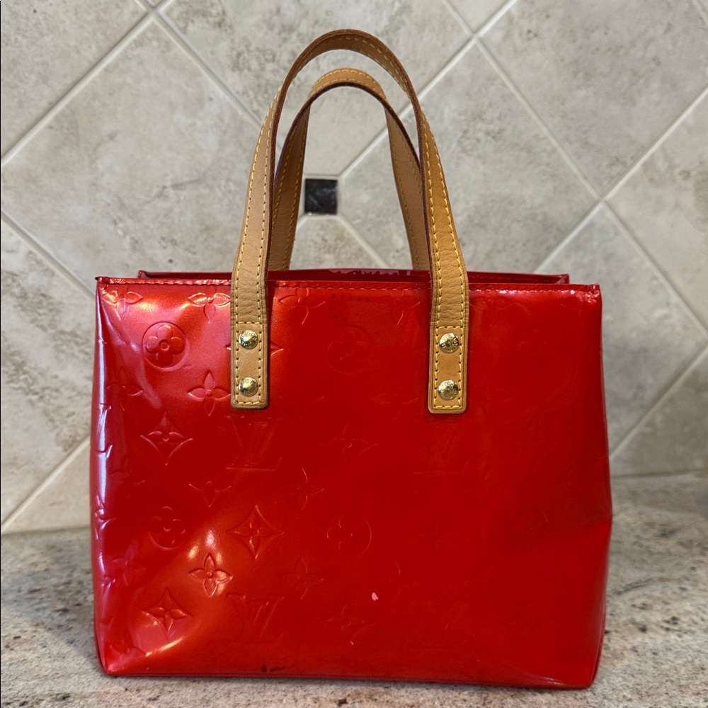 Louis Vuitton Mini Monogram Vernis Reade Rouge Bag